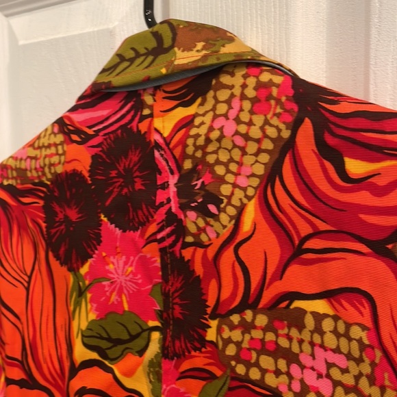 Dolce & Gabbana D&G Vintage Neon Orange and Pink Floral Blazer Summer Spring - Picture 12 of 16
